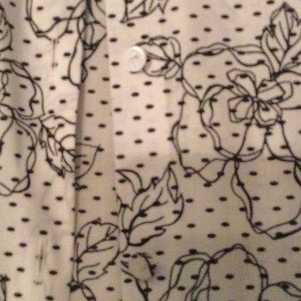 Talbots Sleeveless Floral Pattern Button Down Shi… - image 3